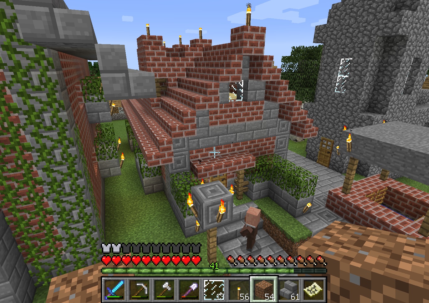 村の初期家を解体 空いたスペースにレンガの家を建てました その19